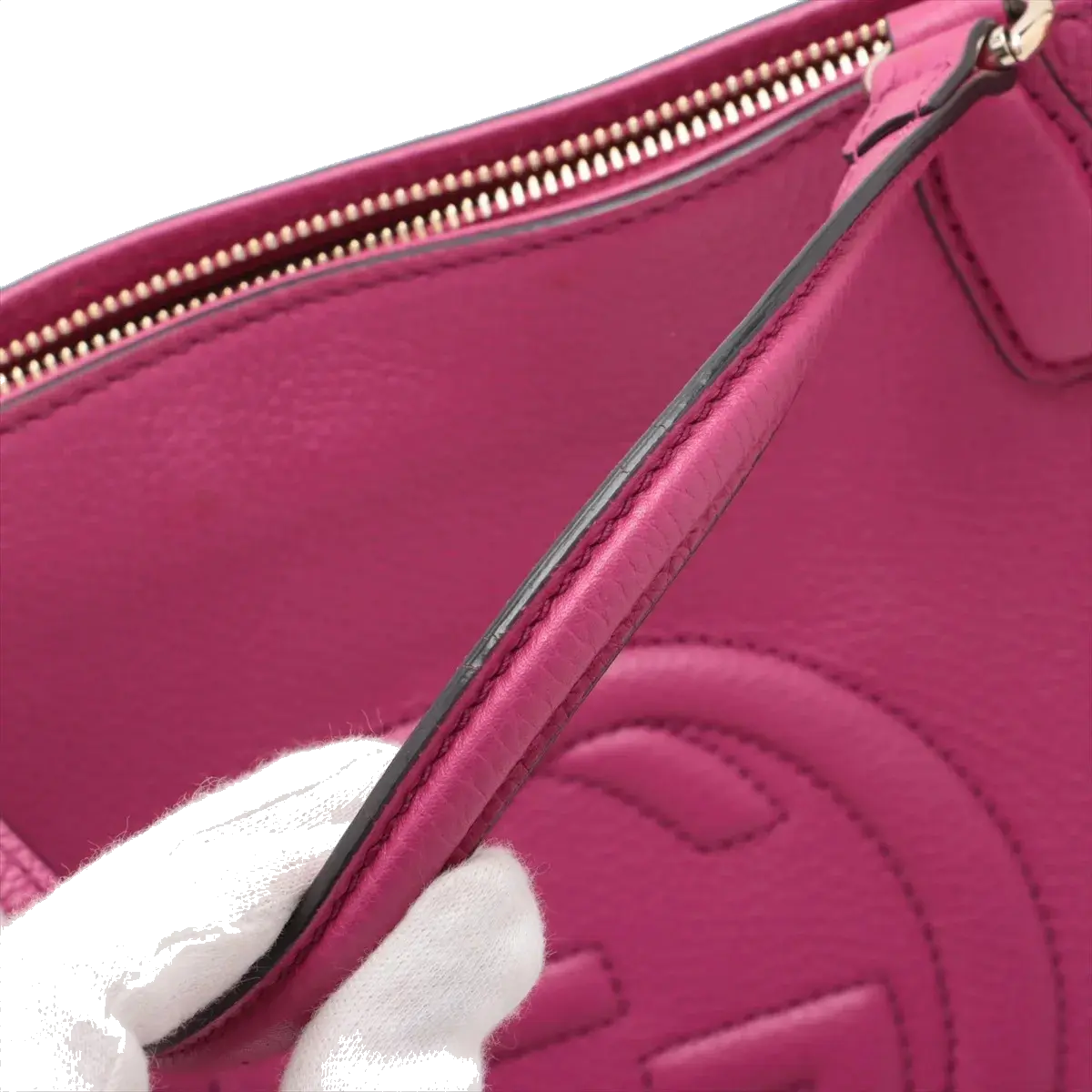Pre-Loved Soho Tote Leather Small with Gold Hardware, Pink