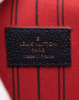 Pre-Loved Pochette Métis Crossbody Bag Monogram Leather with Gold Hardware, Navy Blue