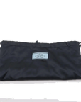 Pre-Loved Satin Crystal Tote Shoulder Bag Embellished Satin Small with Silver Hardware, Black