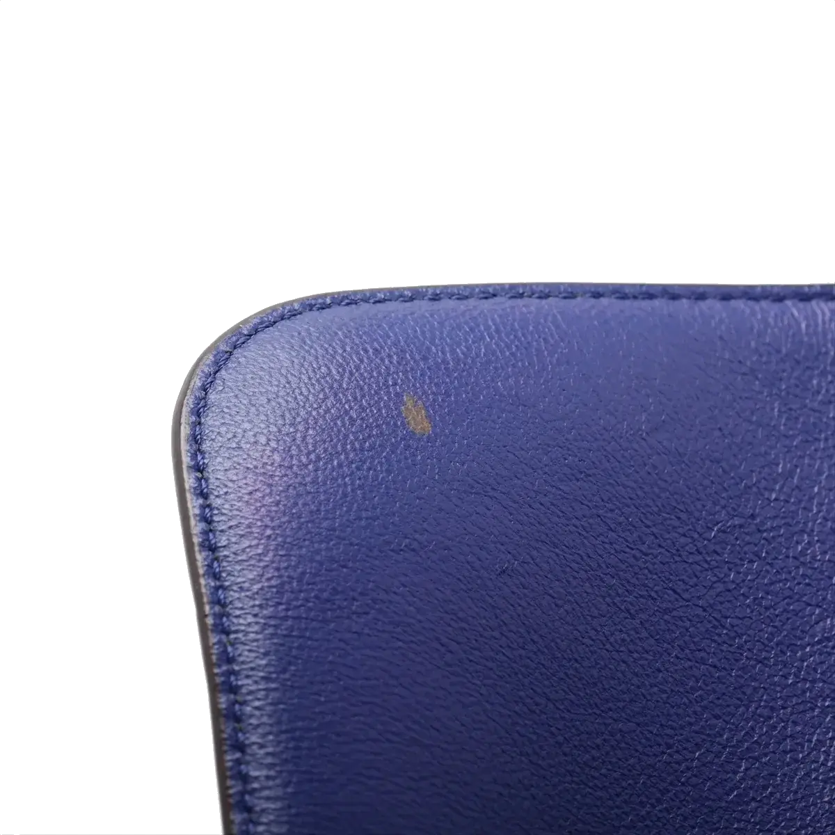 Pre-Loved Trapeze Handbag Leather Medium with Gold Hardware, Blue