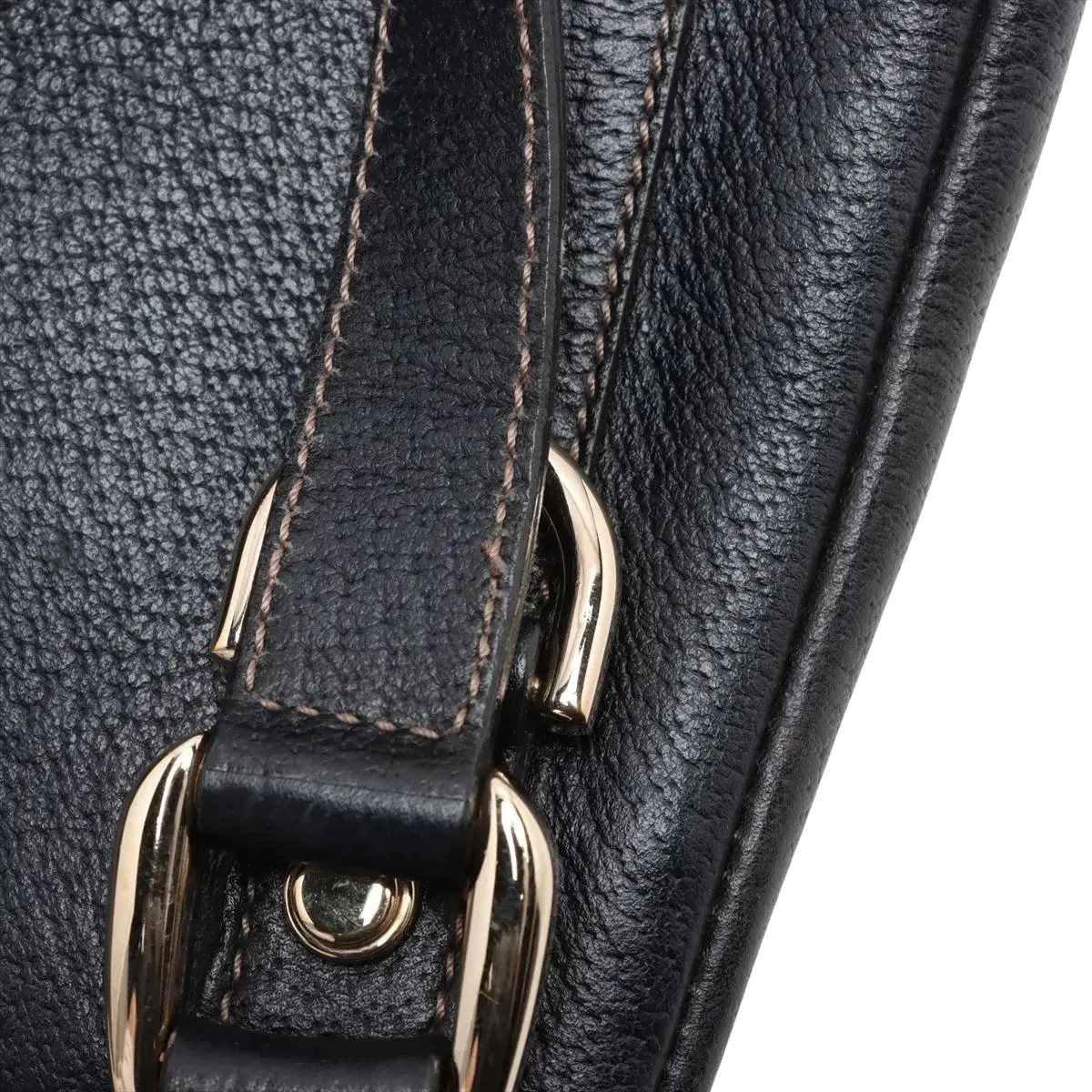 Pre-Loved Abbey D-Ring Tote Leather with Gold Hardware, Black