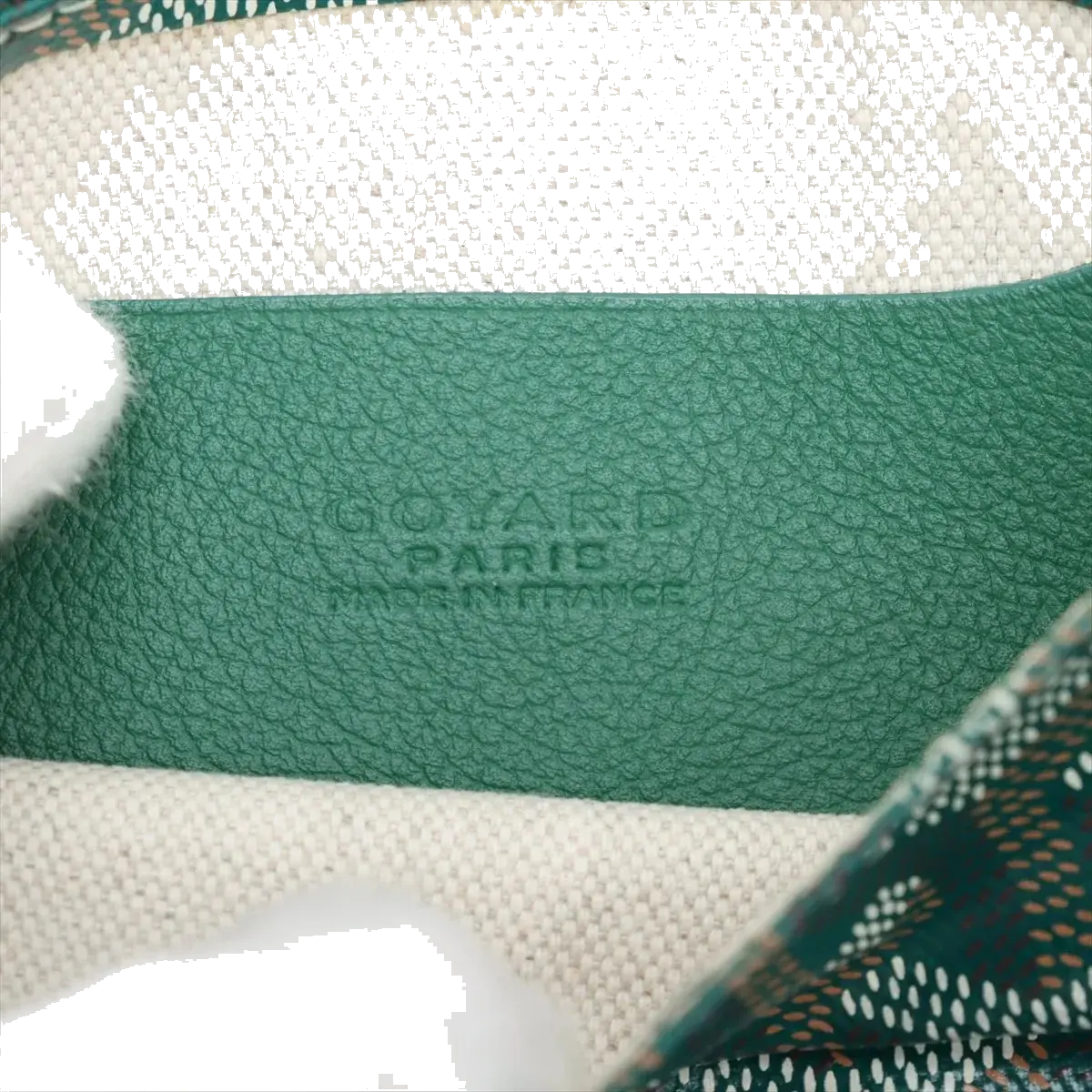 Pre-Loved Plumet Crossbody Bag Goyardine Chevron Coated Canvas with Silver Hardware, Green