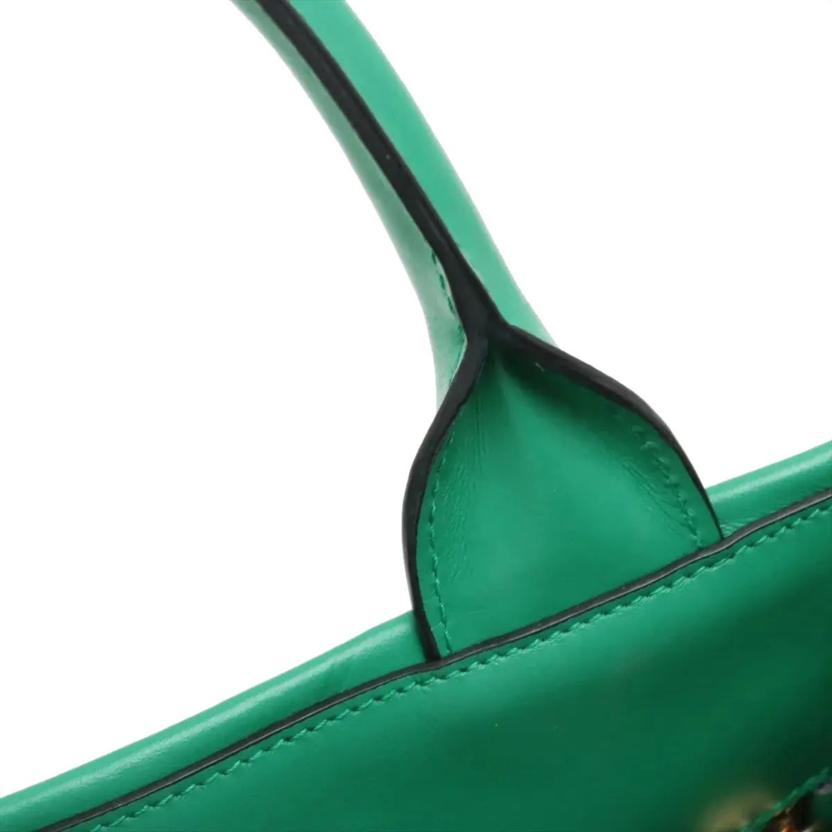 Pre-Loved Symbole Tote Triangle Leather Small with Gold Hardware, Green