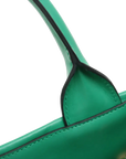 Pre-Loved Symbole Tote Triangle Leather Small with Gold Hardware, Green