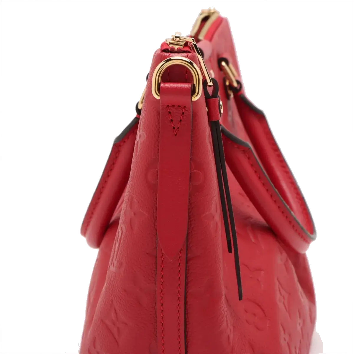 Pre-Loved Mazarine Tote Monogram Leather PM with Gold Hardware, Red