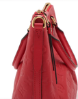 Pre-Loved Mazarine Tote Monogram Leather PM with Gold Hardware, Red