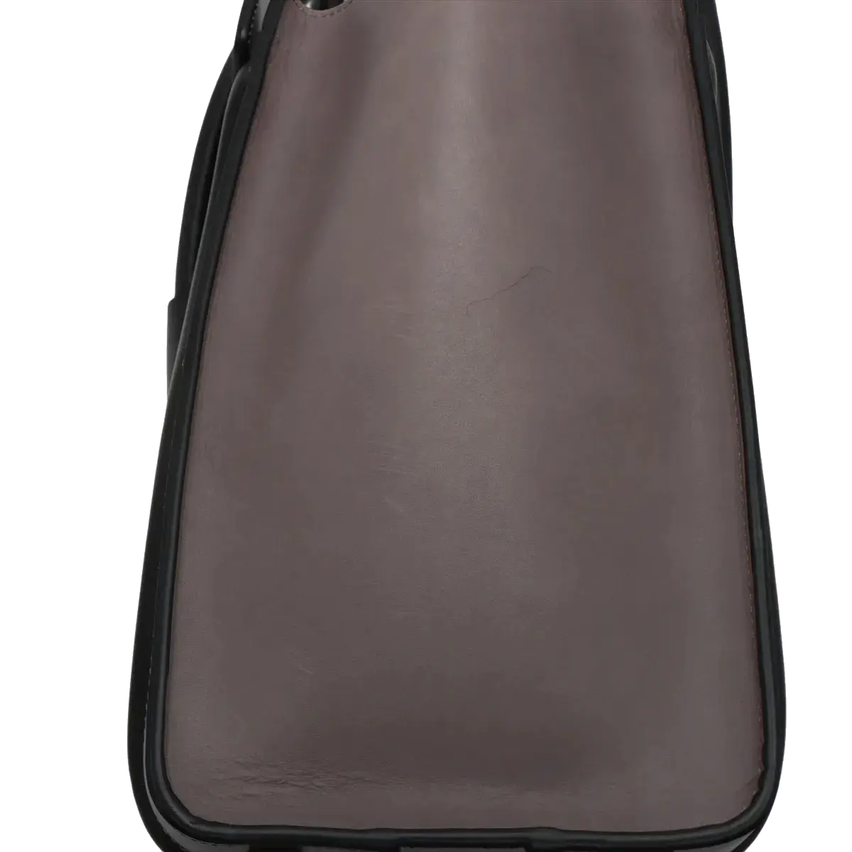Pre-Loved Luggage Tote Leather Micro with Gold Hardware, Black and Grey