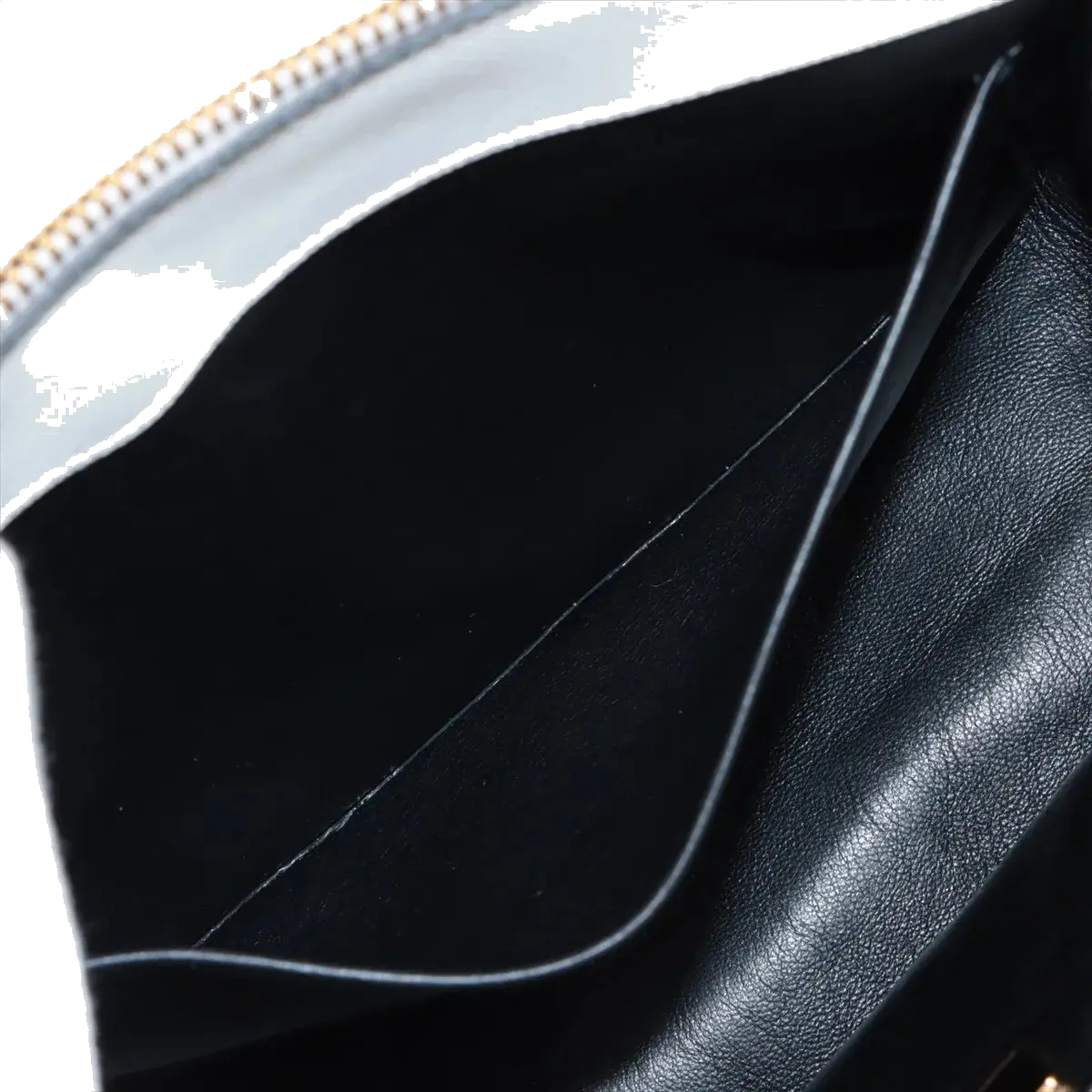 Pre-Loved Galleria Handbag Leather Small with Gold Hardware, Gradient Grey/White