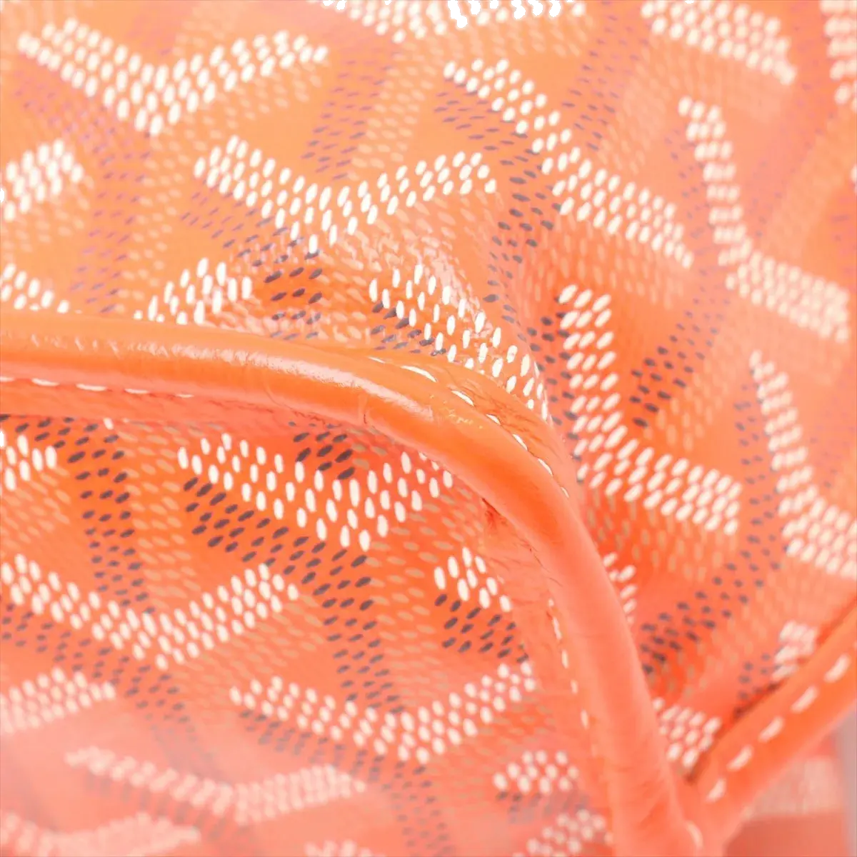 Pre-Loved Anjou Tote Goyardine Coated Canvas Mini with Silver Hardware, Orange