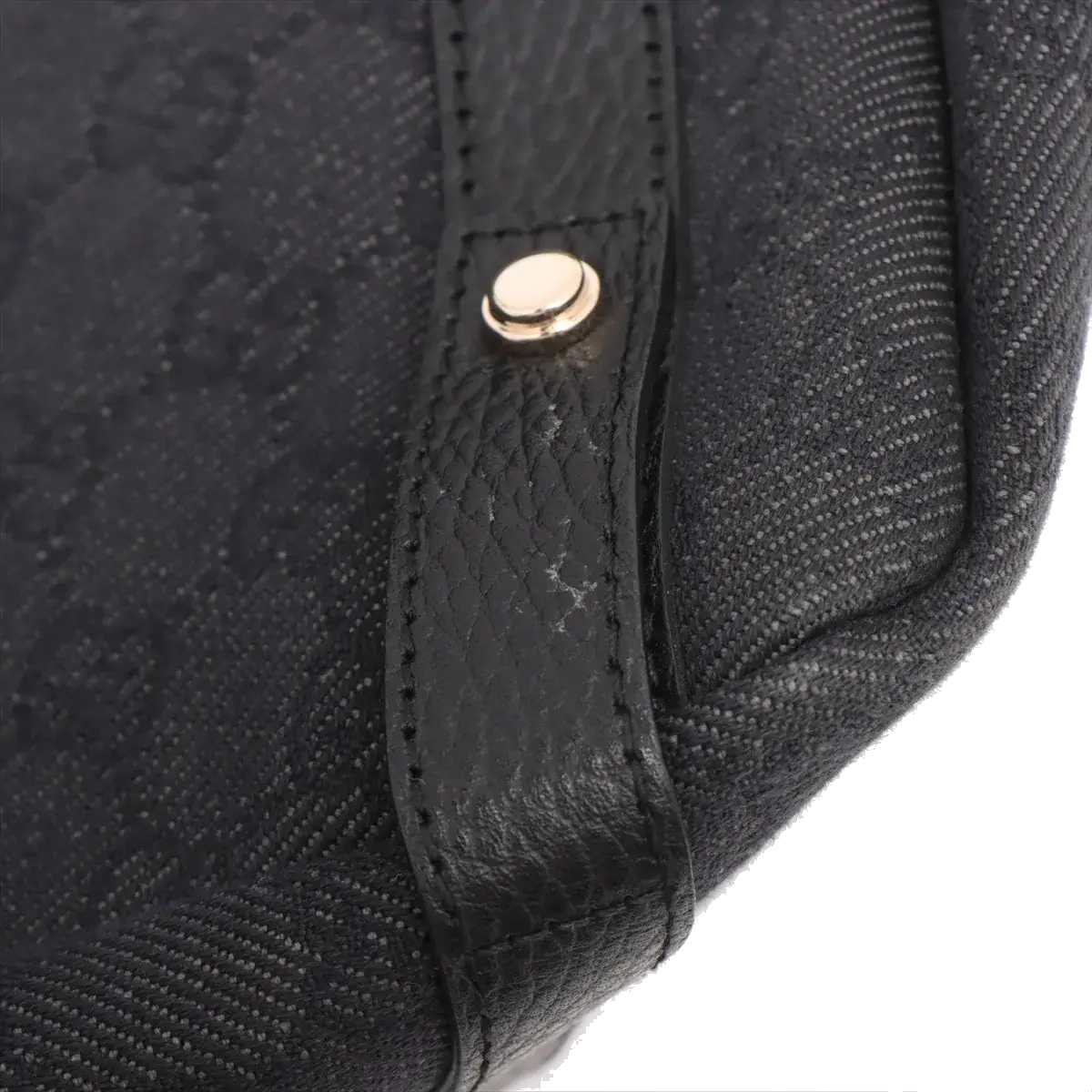 Pre-Loved Abbey D-Ring Tote GG Monogram Coated Canvas with Gold Hardware, Black