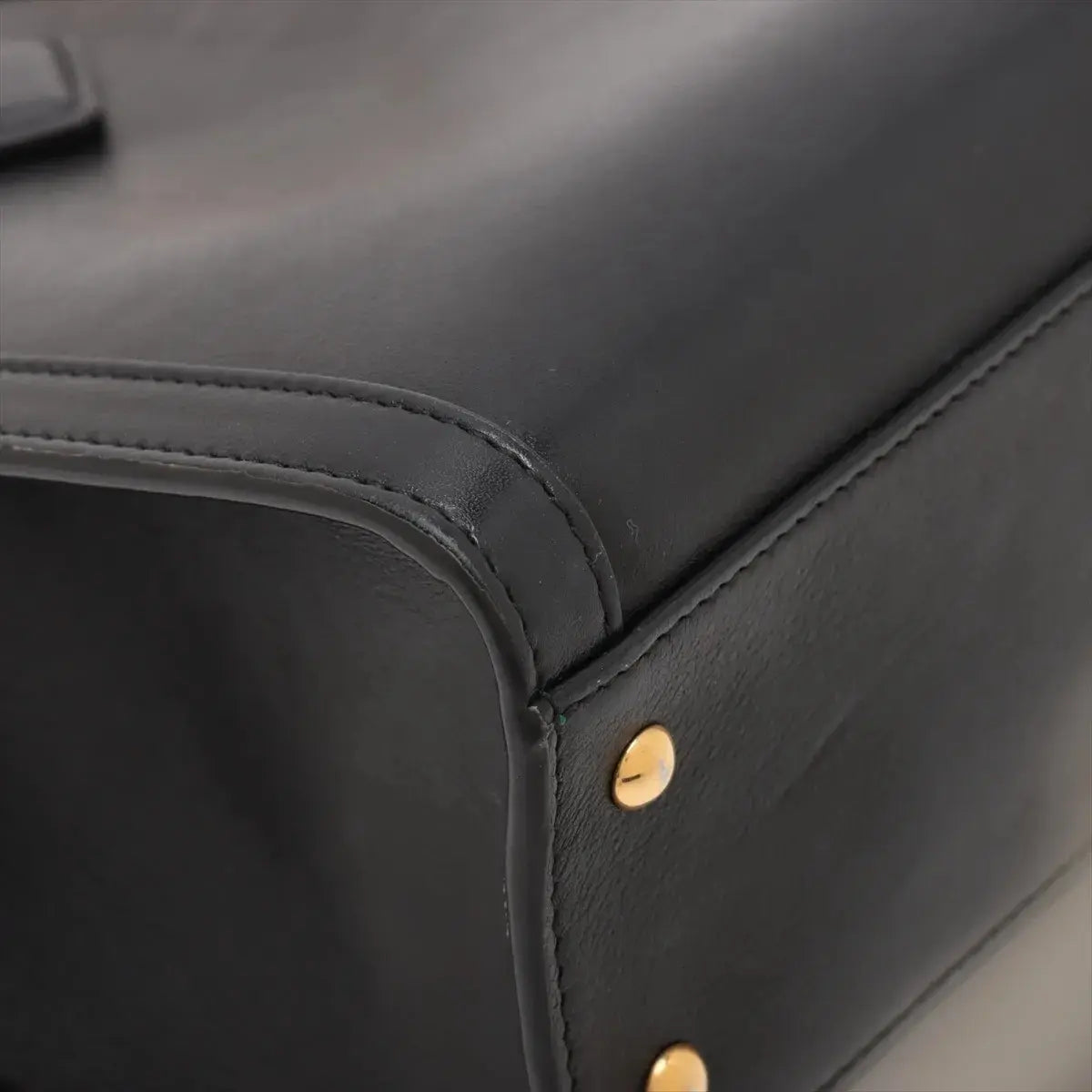 Pre-Loved Diana Bamboo Tote Leather Small with Gold Hardware, Black