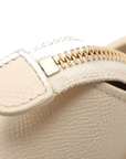 Pre-Loved Belt Bag Handbag Leather Micro with Gold Hardware, Cream
