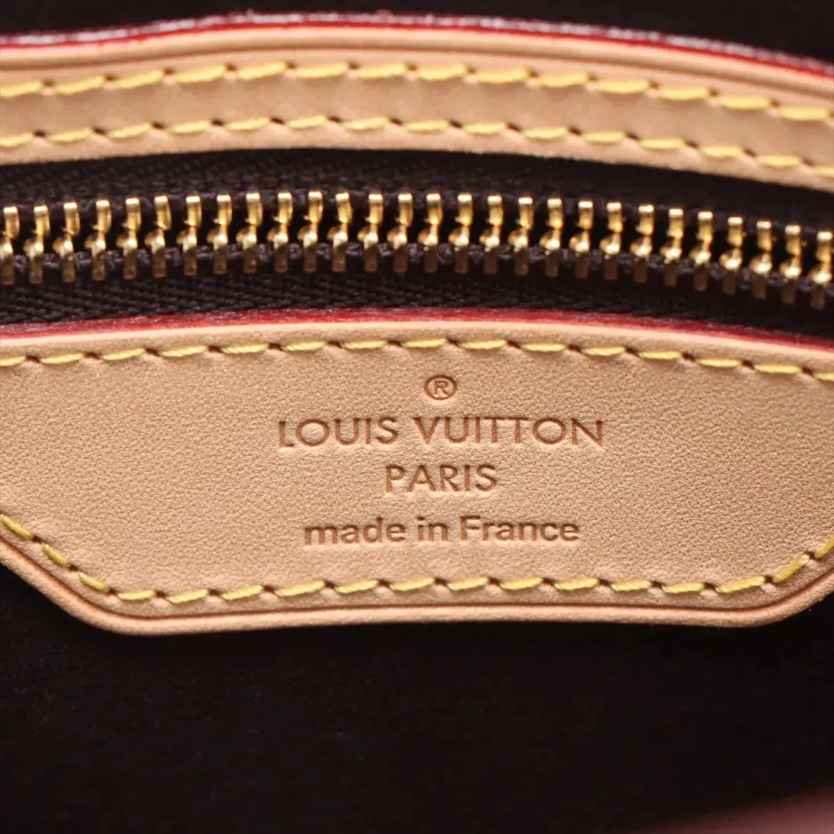 Pre-Loved Brea Handbag Monogram Patent Leather MM with Gold Hardware, Amarante