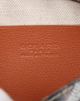 Pre-Loved Plumet Crossbody Bag Goyardine Chevron Coated Canvas with Silver Hardware, Black and Tan