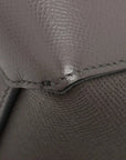 Pre-Loved Belt Bag Handbag Leather Micro with Gold Hardware, Gray