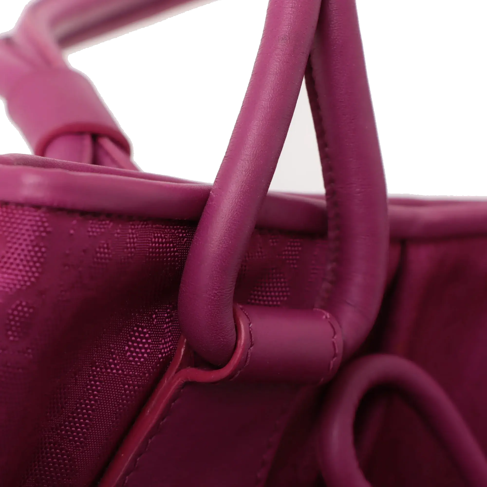Pre-Loved Diorissimo Tote Oblique Coated Canvas with Silver Hardware, Magenta