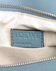 Pre-Loved Puzzle Handbag Leather Medium with Silver Hardware, Light Blue