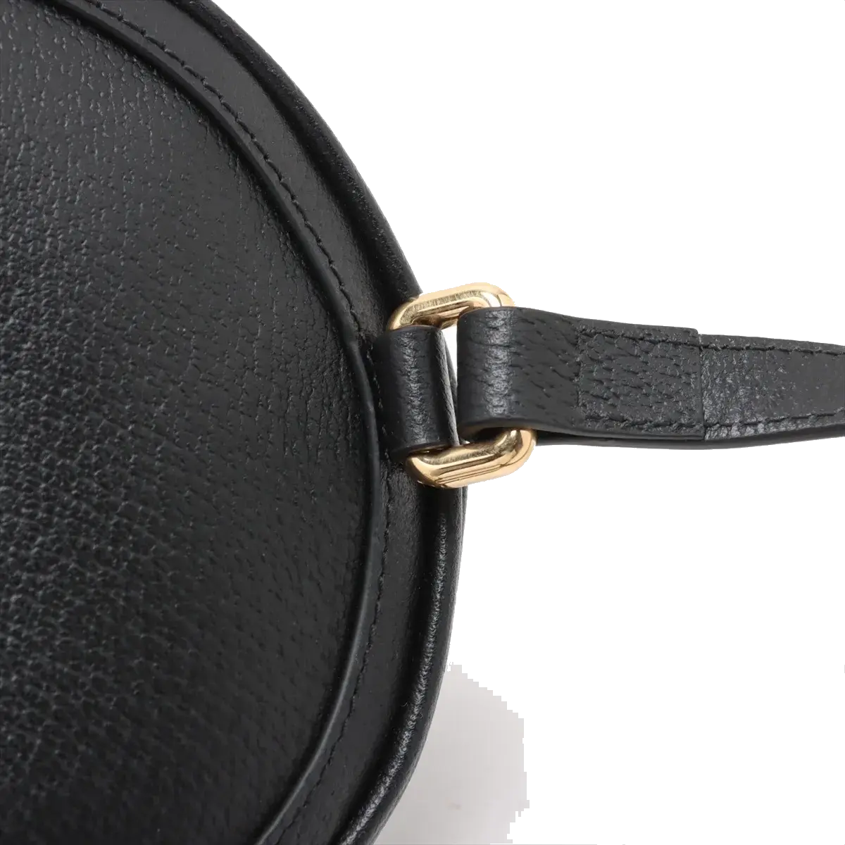Pre-Loved Ophidia Backpack Leather Mini with Gold Hardware, Black