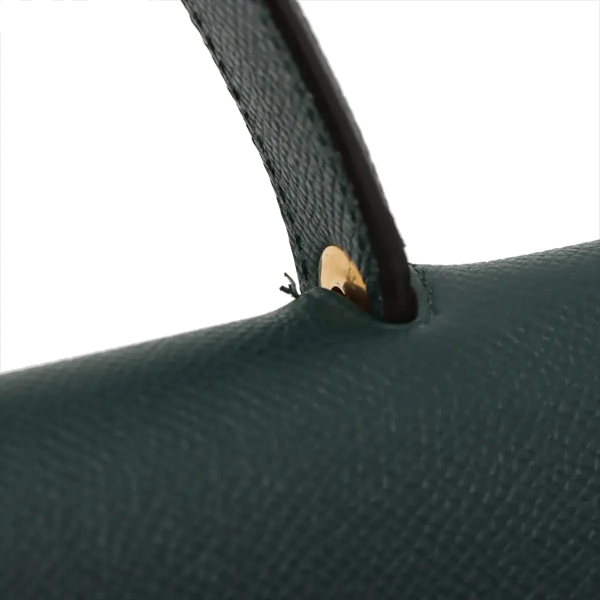 Pre-Loved Belt Bag Handbag Leather Micro with Gold Hardware, Dark Green