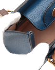 Pre-Loved Diana Bamboo Tote Leather Mini with Gold Hardware, Blue