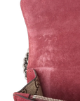 Pre-Loved Dionysus Blooms Shoulder Bag Monogram Coated Canvas Small with Aged Silver Hardware, Beige Ebony with Pink Floral