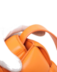 Pre-Loved Padded Cassette Crossbody Bag Intrecciato Leather with Gold Hardware, Orange