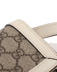 Pre-Loved Queen Margaret Shoulder Bag Monogram Canvas Coated with Aged Gold Hardware Medium, Beige Ebony with Ivory Trim