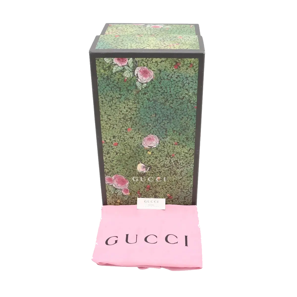 Pre-Loved Ophidia Handbag Floral Print Coated Canvas Small with Gold Hardware, White/Green/Pink