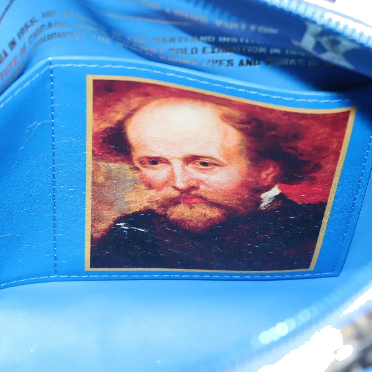 Pre-Loved Speedy Masters Rubens Handbag Printed Coated Canvas 30 with Gold Hardware, Blue Multicolor
