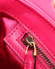Pre-Loved GG Marmont Shoulder Bag Quilted Velvet Small with Aged Gold Hardware, Pink