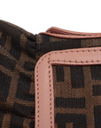 Pre-Loved Mia Shoulder Bag Zucca Coated Canvas with Gold Hardware, Brown