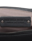 Pre-Loved Intrecciato Boston Duffle Duffle Bag Intrecciato Leather Large with Aged Silver Hardware, Black