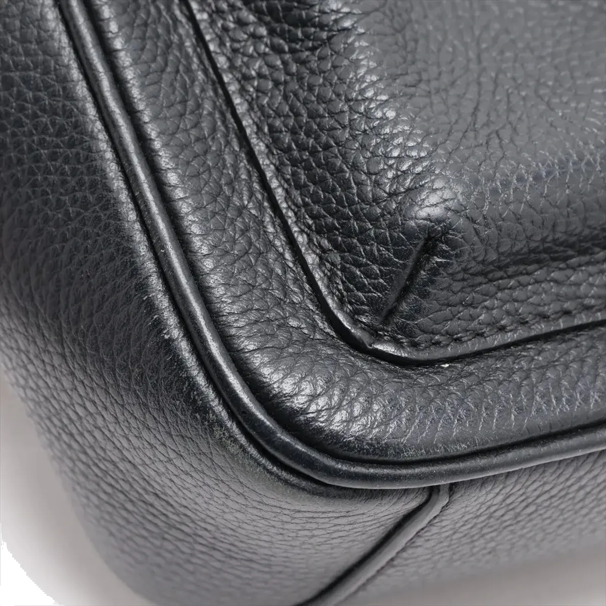 Pre-Loved Hit the Road Crossbody Bag Leather with Silver Hardware, Black