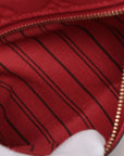 Pre-Loved Mazarine Handbag Monogram Leather MM with Gold Hardware, Red