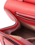 Pre-Loved Bamboo Daily Flap Crossbody Bag Leather with Silver Hardware, Red