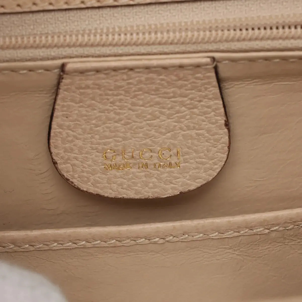 Pre-Loved Bamboo Handbag Leather with Gold Hardware, Beige