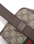 Pre-Loved Ophidia Belt Bag Monogram Coated Canvas Small with Gold Hardware, Beige Ebony