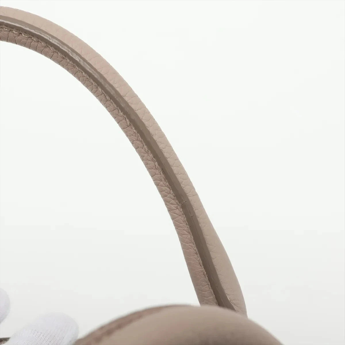 Pre-Loved Big Bag Tote Leather Small with Silver Hardware, Taupe