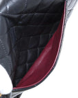 Pre-Loved Classic Double Flap Shoulder Bag Quilted Leather Medium with Gold Hardware, Black