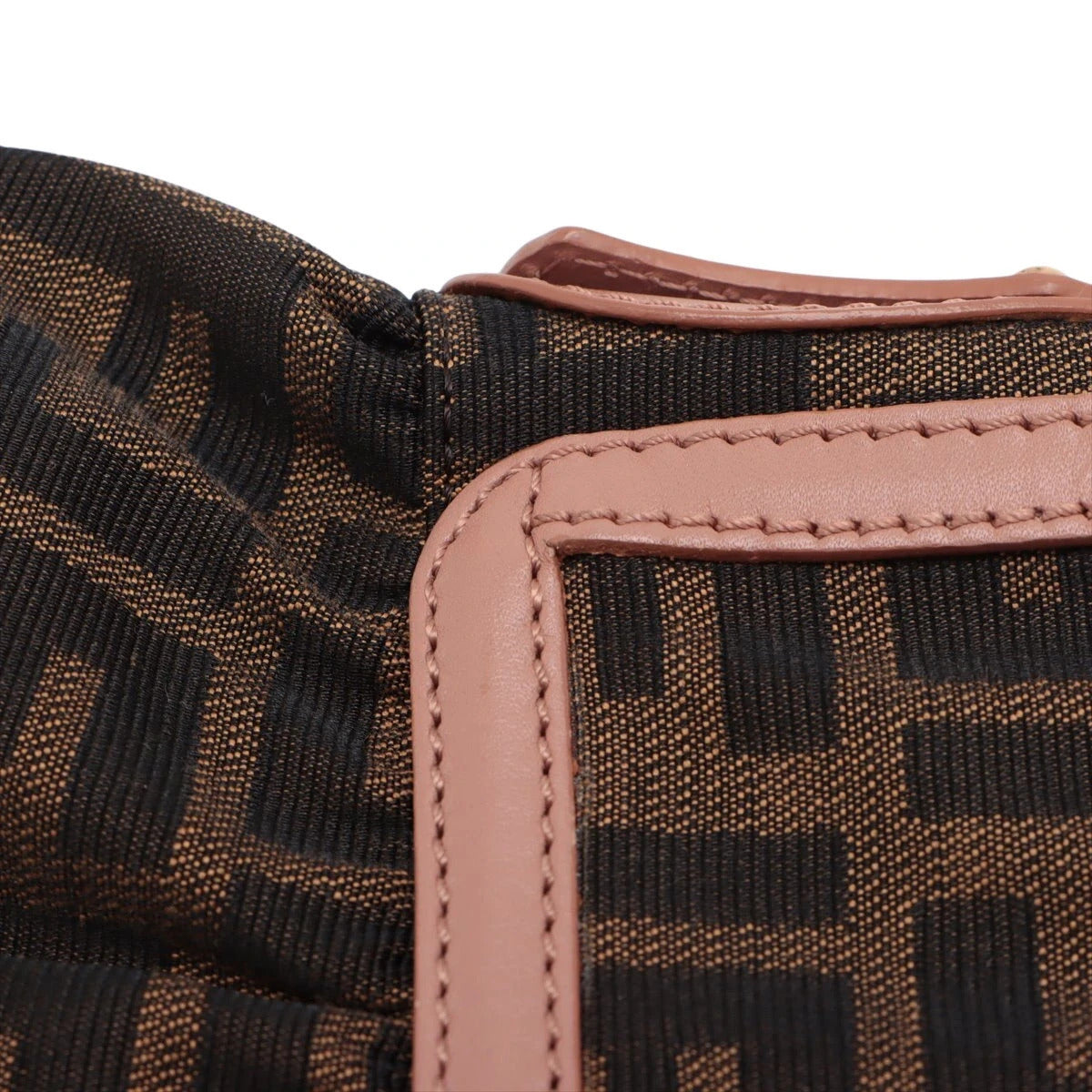 Pre-Loved Mia Shoulder Bag Zucca Coated Canvas with Gold Hardware, Brown