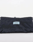Pre-Loved Satin Crystal Tote Shoulder Bag Embellished Satin Small with Silver Hardware, Black