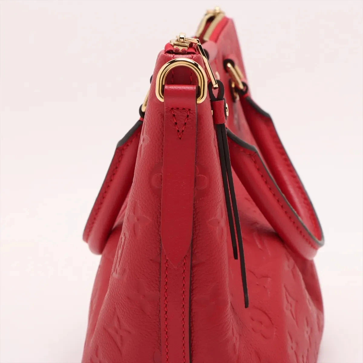 Pre-Loved Mazarine Tote Monogram Leather PM with Gold Hardware, Red