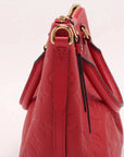 Pre-Loved Mazarine Tote Monogram Leather PM with Gold Hardware, Red