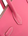 Pre-Loved Birkin Handbag Leather 30 with Palladium Hardware, Pink
