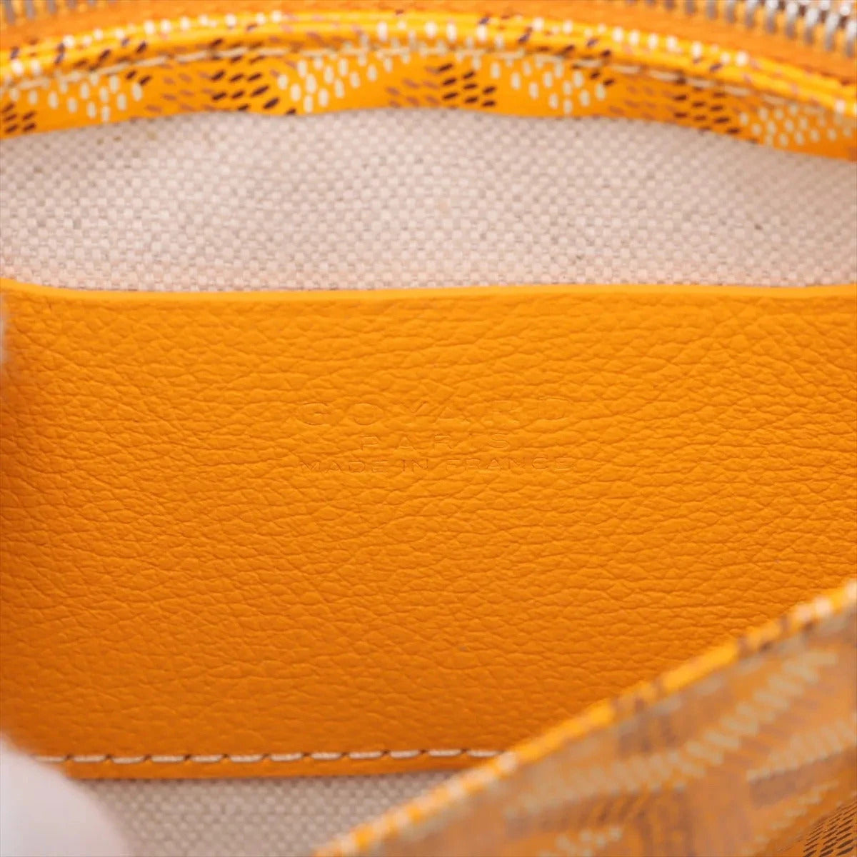 Pre-Loved Plumet Crossbody Bag Goyardine Coated Canvas with Silver Hardware, Yellow