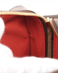 Pre-Loved Olav Crossbody Bag Damier Coated Canvas PM with Gold Hardware, Brown