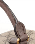 Pre-Loved Ophidia GG Mini Boston Handbag Monogram Coated Canvas Mini with Gold Hardware, Beige Ebony
