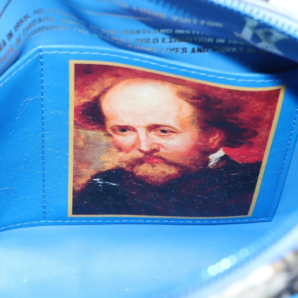 Pre-Loved Speedy Masters Rubens Handbag Printed Coated Canvas 30 with Gold Hardware, Blue Multicolor