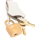 Pre-Loved Birkin Handbag Leather 30 with Gold Hardware, White