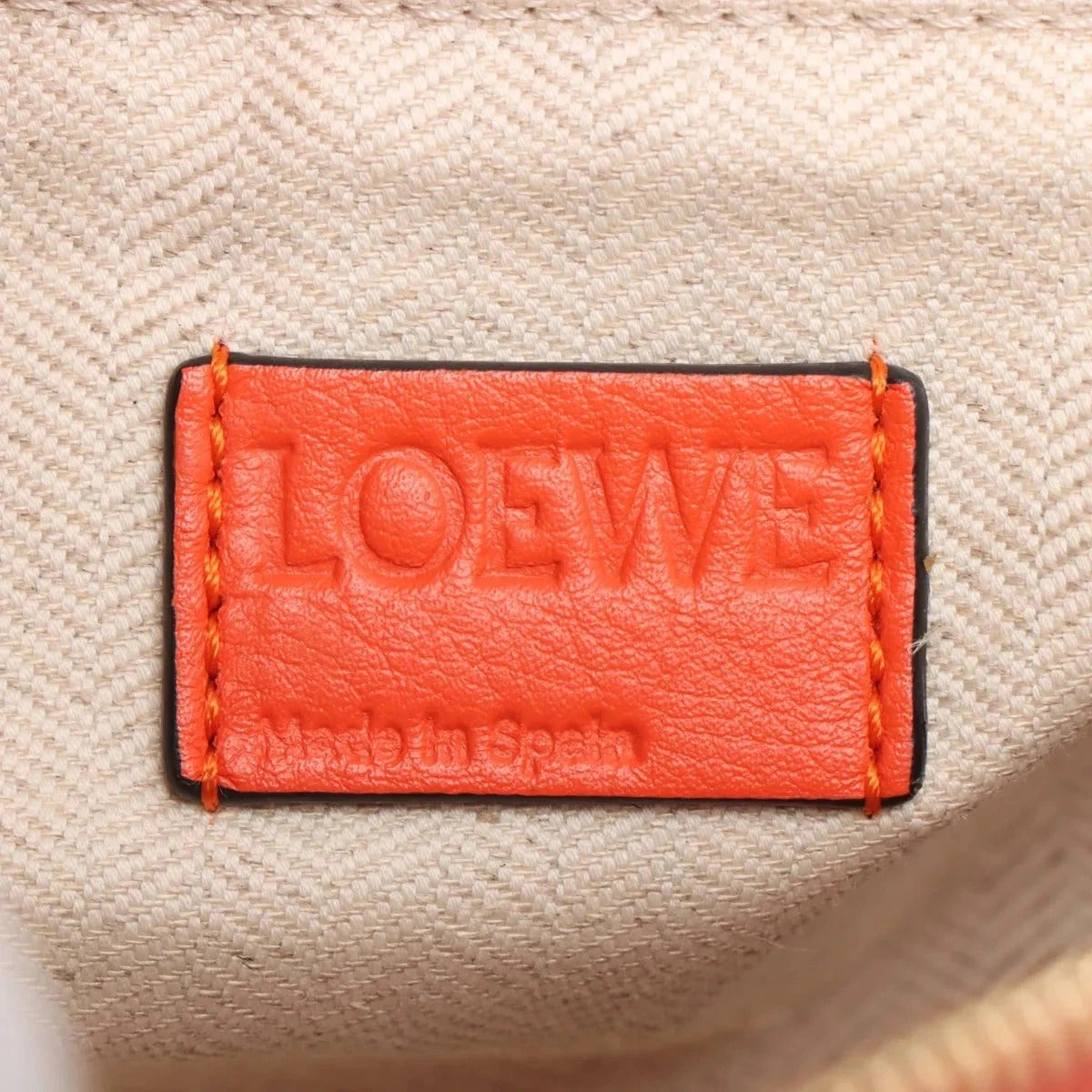 Pre-Loved Puzzle Handbag Colorblock Leather Medium with Gold Hardware, Orange